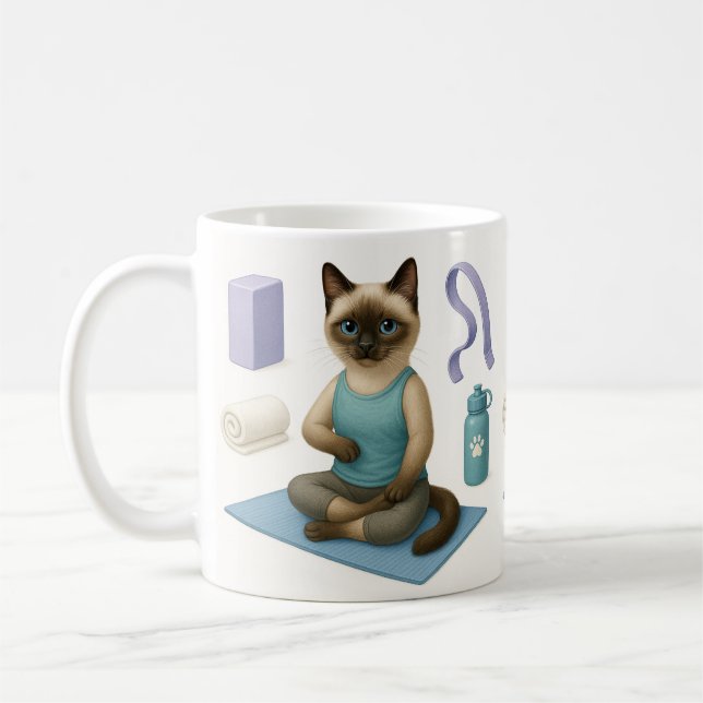Cat Yoga ThBäste Kaffemugg (Vänster)