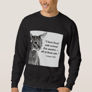 Cat Zen Master Eckhart Tolle Lång Ärmad Tröja