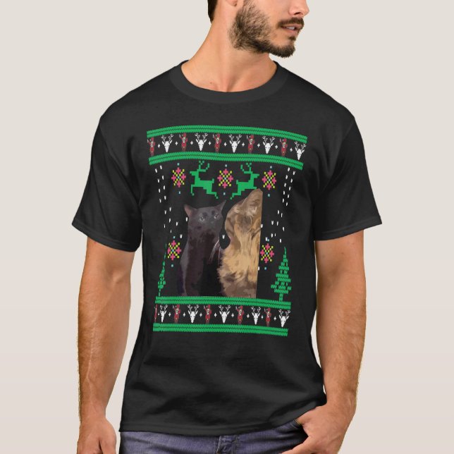 Cat Zoning Out meme, populär jul-meme på internet T Shirt (Framsida)