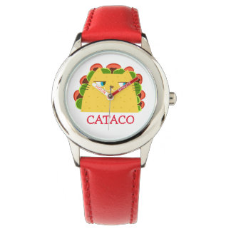 Cataco, Rolig Taco Mexikansk Mat Booo Katten Armbandsur