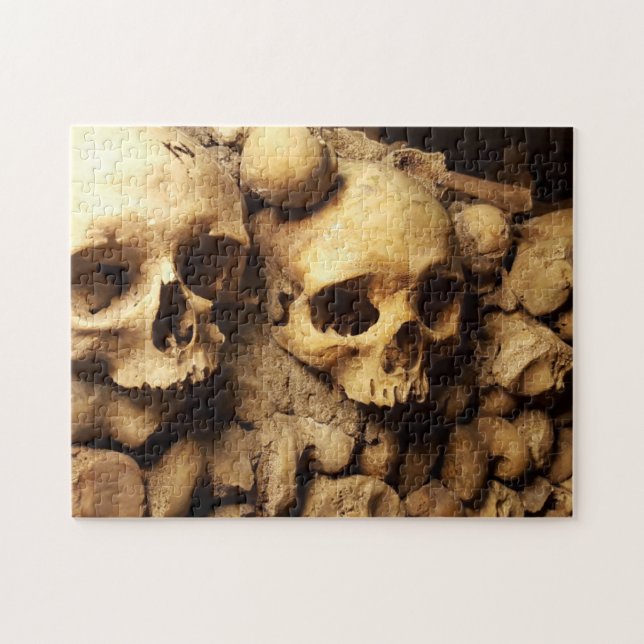 Catacombs Human Bones Skull Photo Pussel (Horisontell)