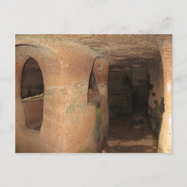 Catacombs på Malta Vykort (Framsida)