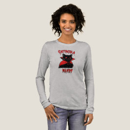 Catacula Black Vampire Cat Halloween T Shirt