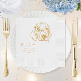 Catahoula Anpassningsbar Hund Bröllop Napkins Pappersservett