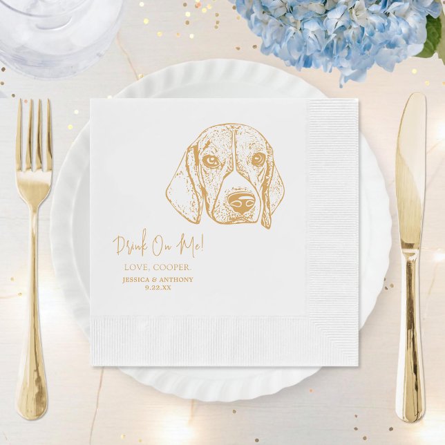 Catahoula Anpassningsbar Hund Bröllop Napkins Pappersservett (Skapare uppladdad)