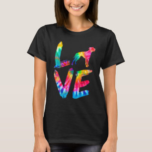 Catahoula Bulldog Tie Dye Kärlek Hund Mamma Pappa T Shirt
