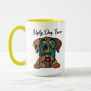 Catahoula ful hund ansikte mugg