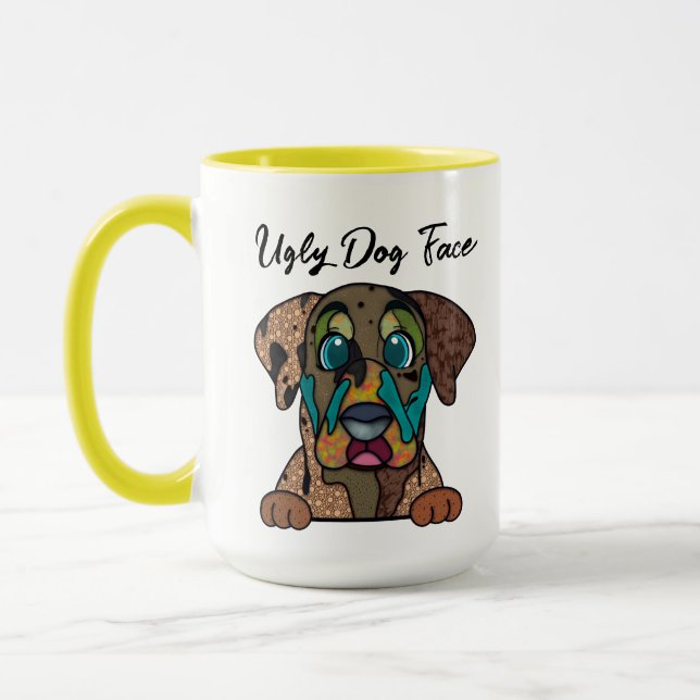 Catahoula ful hund ansikte mugg (Vänster)
