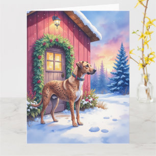 Catahoula Leopard Dog Rustik Lada Jul Konst Kort