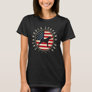 Catahoula Leopard Dog Usa Flag 4 juli Hundmamma Da T Shirt