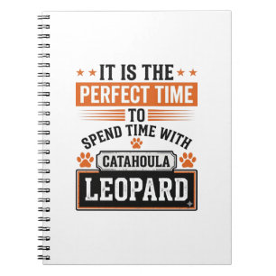 Catahoula Leopard Dog Vintage Time Shirt Design_1 Anteckningsbok