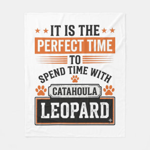 Catahoula Leopard Dog Vintage Time T-Shirt Design_ Fleecefilt