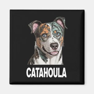 Catahoula Leopard Hund Art Djurälskare För manar k Magnet