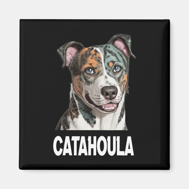 Catahoula Leopard Hund Art Djurälskare För manar k Magnet (Framsidan)