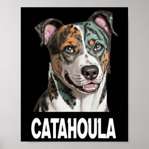 Catahoula Leopard Hund Art Djurälskare För manar k Poster