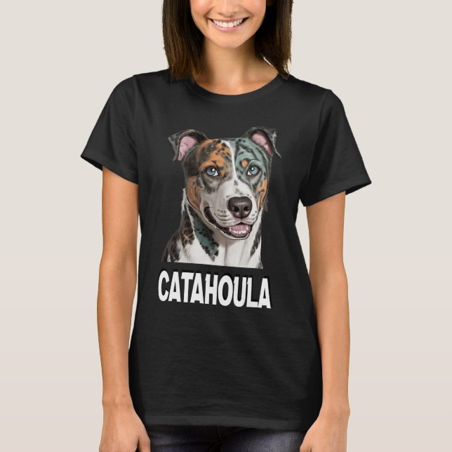 Catahoula Leopard Hund Art Djurälskare För manar k T Shirt (Framsida)