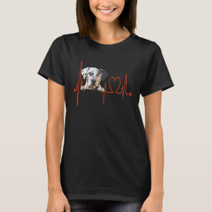 Catahoula Leopard Hund Heartslag EKG Hundar Owner T Shirt