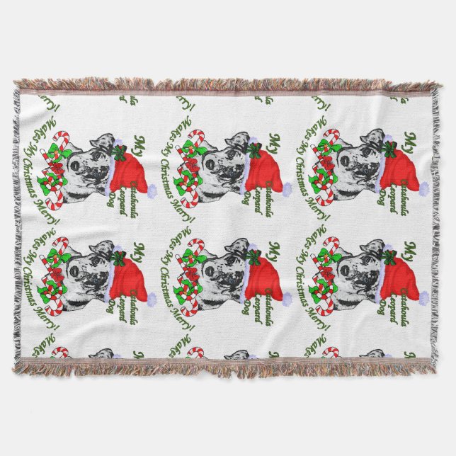 Catahoula Leopard Hund jul Filt (Framsidan)