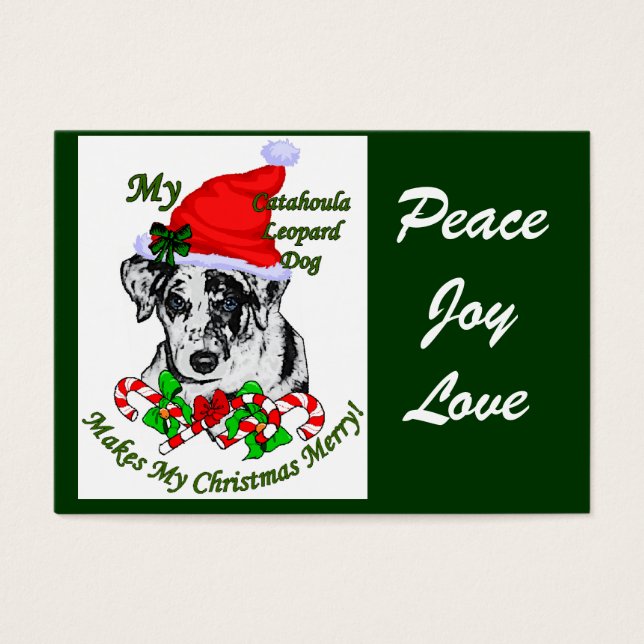 Catahoula Leopard Hund julgåvor Visitkort (Framsidan)