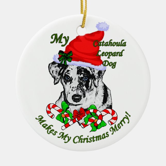 Catahoula Leopard Hund julklappar Ornament (Framsidan)