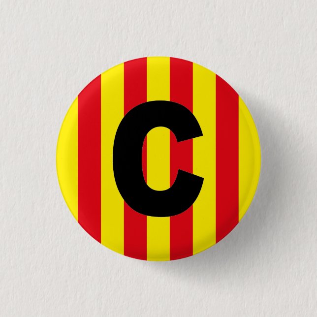 Catalan Catalogne Català Espagne Pin Button Badge Knapp (Framsida)