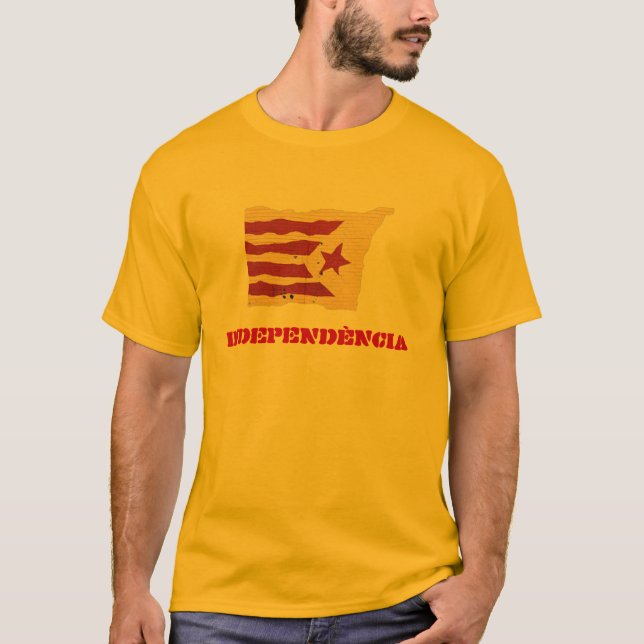 Catalan självständighet (den unisex- manar/) tee shirt (Framsida)