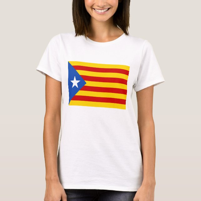 Catalan självständighet "L'Estelada Blava ", T Shirt (Framsida)