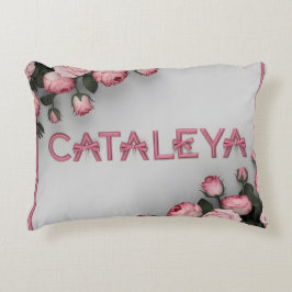 CATALEYA Embroiderad Ro Dekorativ kudde & Blanket