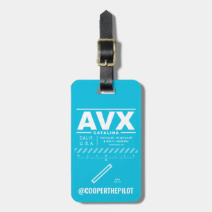 Catalina Airport AVX Bagageetikett Bagagebricka