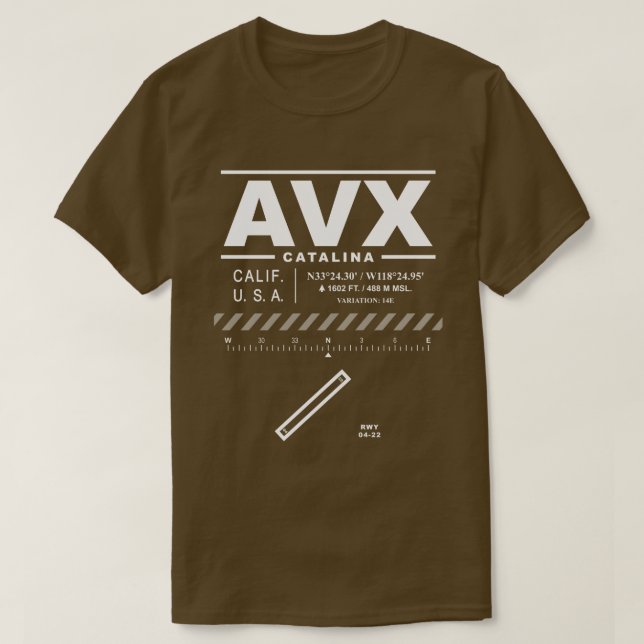 Catalina Airport AVX T-Shirt (Design framsida)