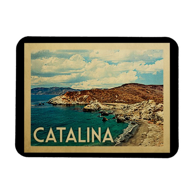 Catalina California Vintage resor Magnet (Horisontell)