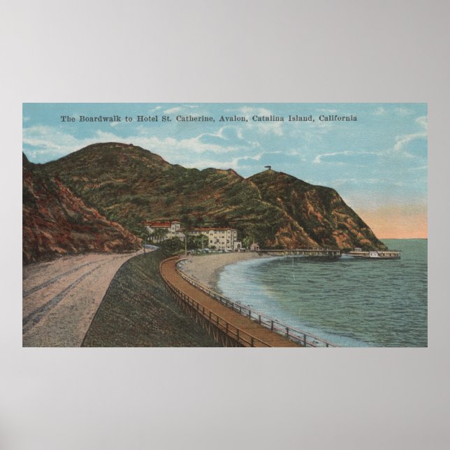 Catalina Island, CA - Hotel St. Catherine Poster (Framsidan)