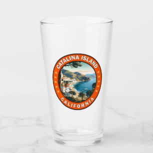 Catalina Island California Travel Art Badge Glaskopp