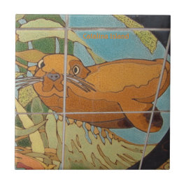 CATALINA ISLAND CERAMIC TILE ANSIKTE I VATTEN KAKELPLATTA
