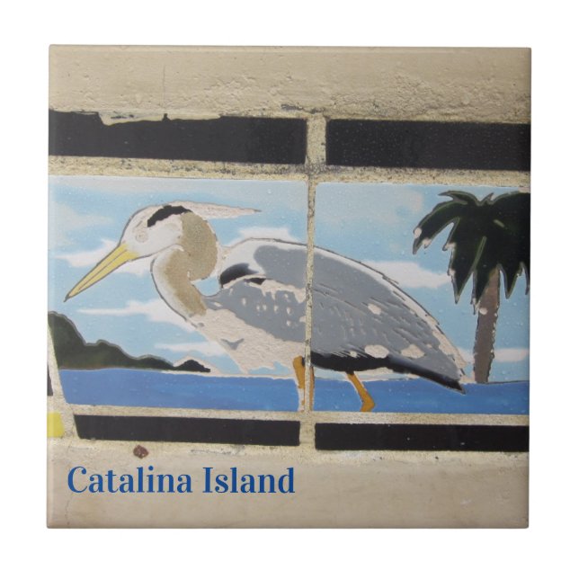CATALINA ISLAND CERAMIC TILE BIRD OF CATALINA KAKELPLATTA (Framsidan)