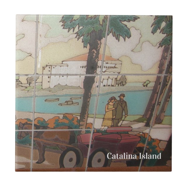 CATALINA ISLAND CERAMIC TILE CASINO STROLL KAKELPLATTA (Framsidan)