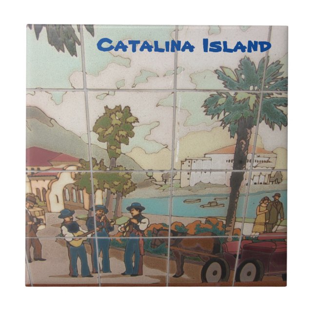 CATALINA ISLAND CERAMIC TILE KAKELPLATTA (Framsidan)