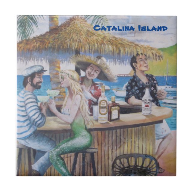 CATALINA ISLAND CERAMIC TILE KAKELPLATTA (Framsidan)
