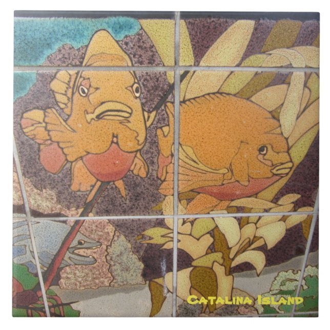 CATALINA ISLAND CERAMIC TILE KAKELPLATTA (Framsidan)