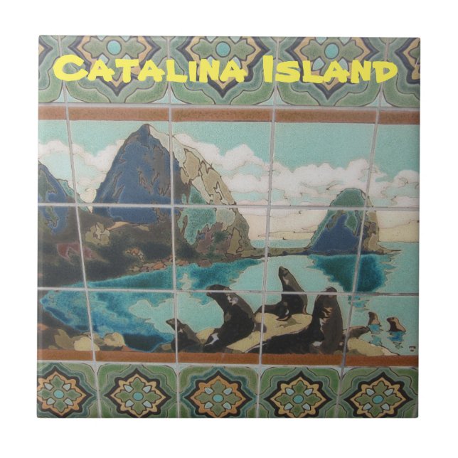 CATALINA ISLAND CERAMIC TILE KAKELPLATTA (Framsidan)