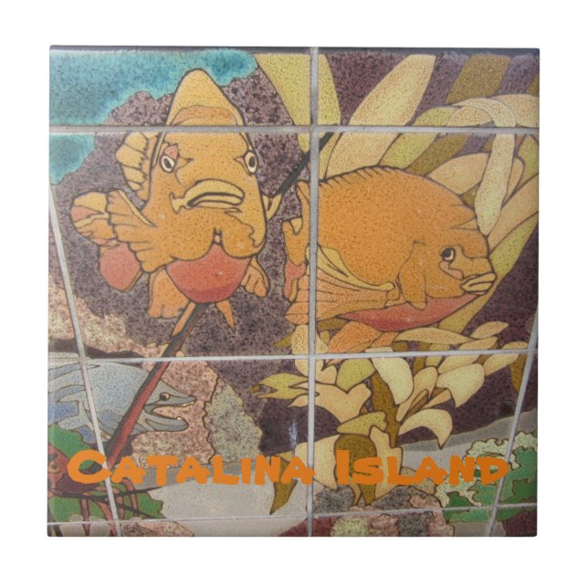CATALINA ISLAND CERAMIC TILE KAKELPLATTA (Framsidan)