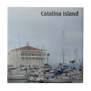 CATALINA ISLAND CERAMIC TILE NIGHTFALL ON CATALINA KAKELPLATTA