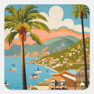 Catalina Island Fyrkantigt Klistermärke