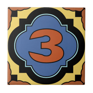 Catalina Island Number Adress Tile 3 Kakelplatta