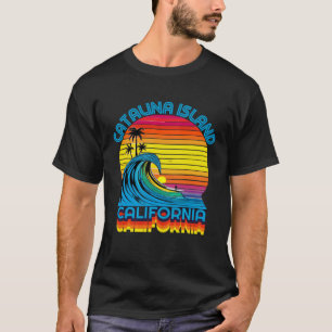 Catalina Island Retro Throwback Surf & Beach Souve T Shirt