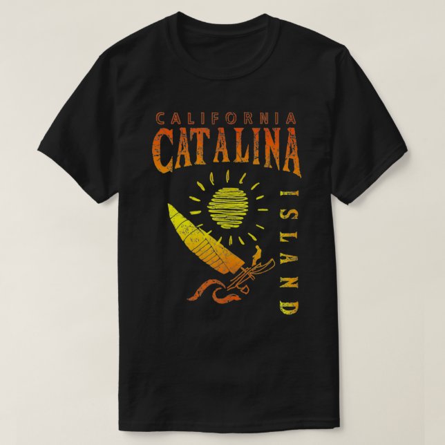 Catalina Island Sailing CA T Shirt (Design framsida)