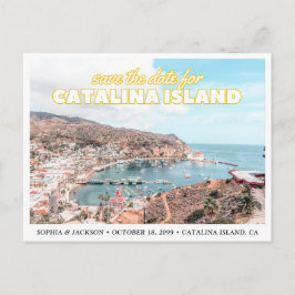 Catalina Island Save the Date Wedding Postcard Vykort