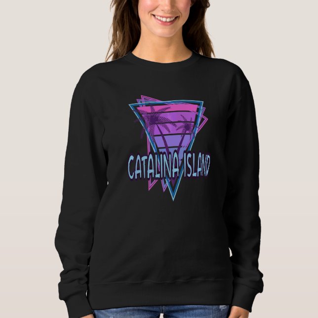 Catalina Island Vacation Vaporwave Aesthetic T Shirt (Framsida)