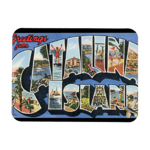 Catalina Island_Vintage reser affischkonstverk Magnet