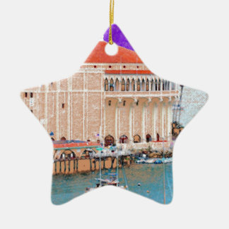 Catalina ö julgransprydnad keramik
